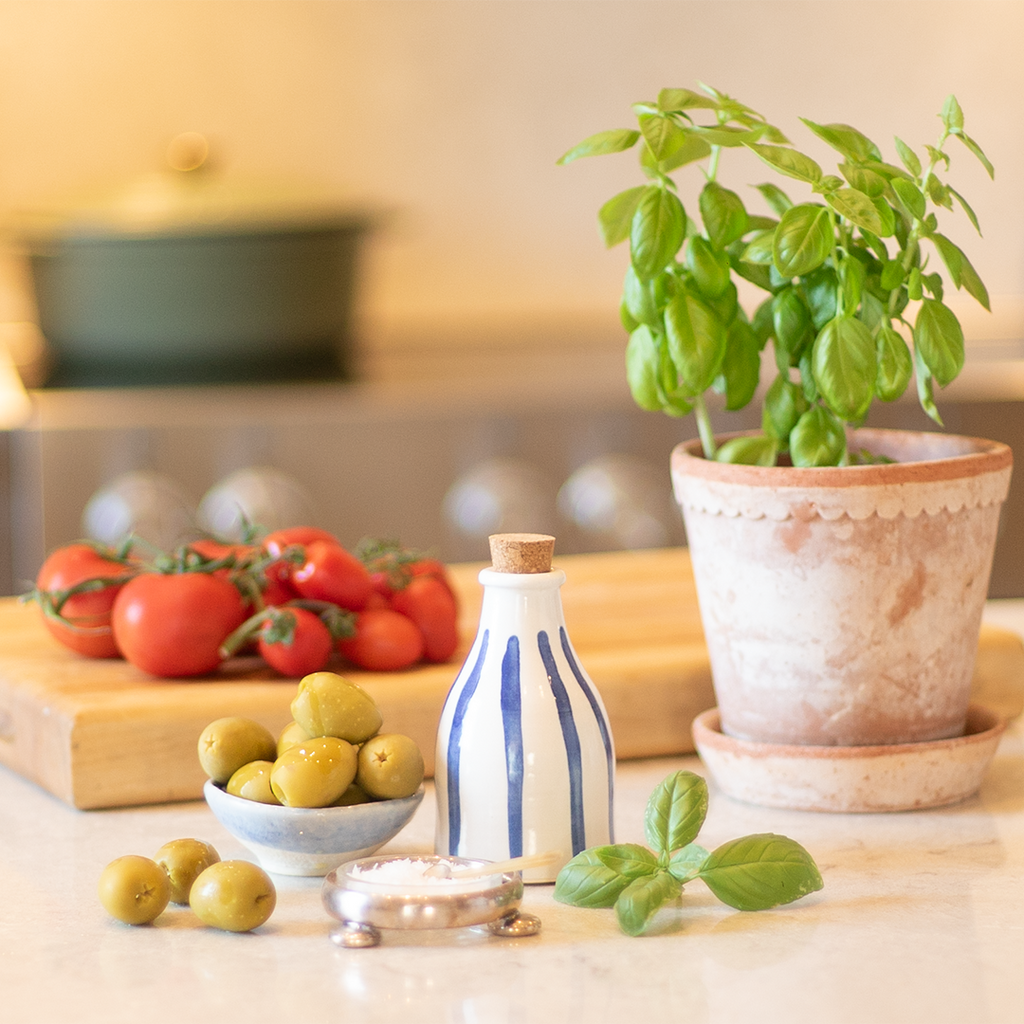 Small Ceramic Stripe Bottle - 240ml